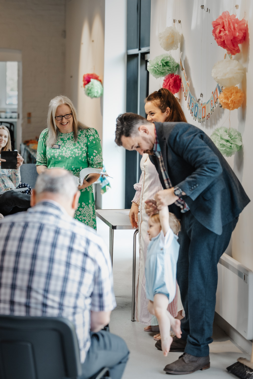 Deb Reed Celebrant Colchester Essex, officiating at a baby naming ceremony